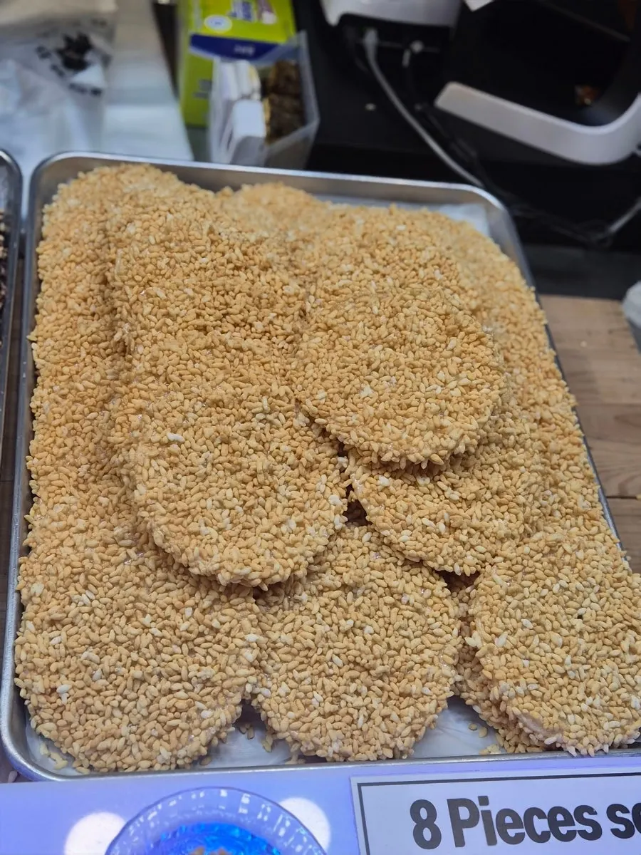 Two bags of the 8-piece grain gangjeong set brought home