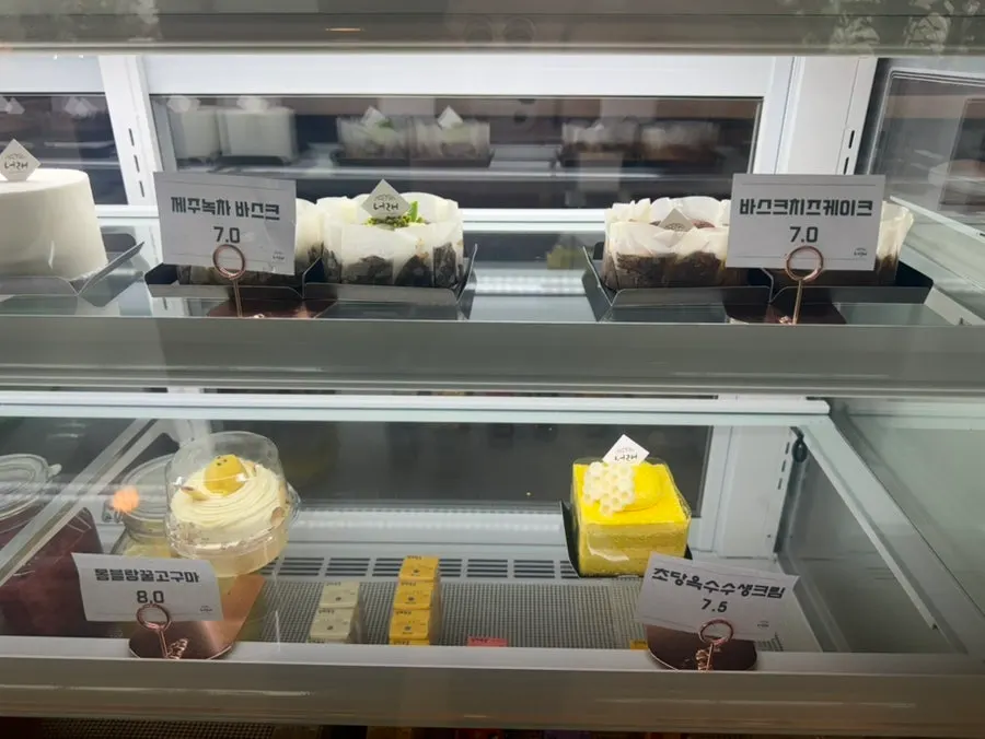 Dessert plate and window at Cafe Neorae