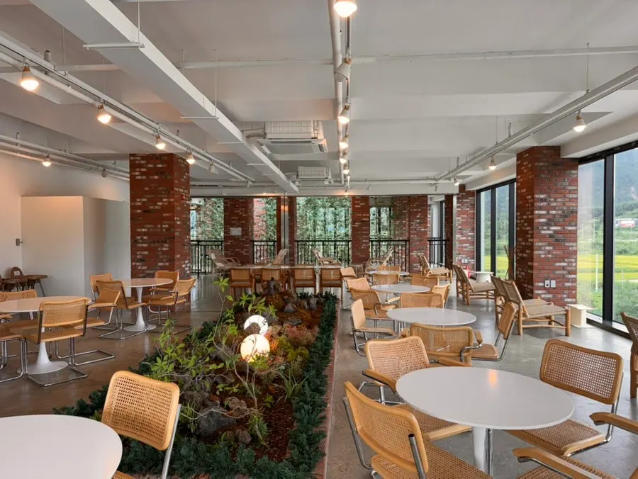Spacious indoor seating view at Cafe Neorae