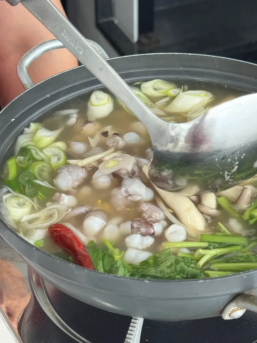 Nakji haejangguk for 2 boiling at the table