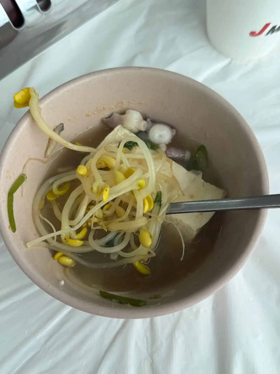 Nakji haejangguk with a kick of red chili