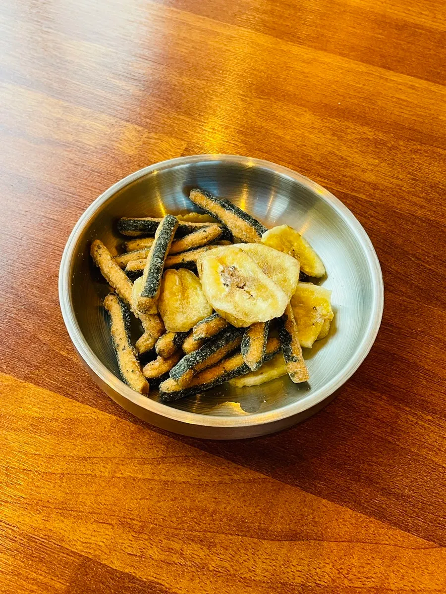 Barley tea served as a starter