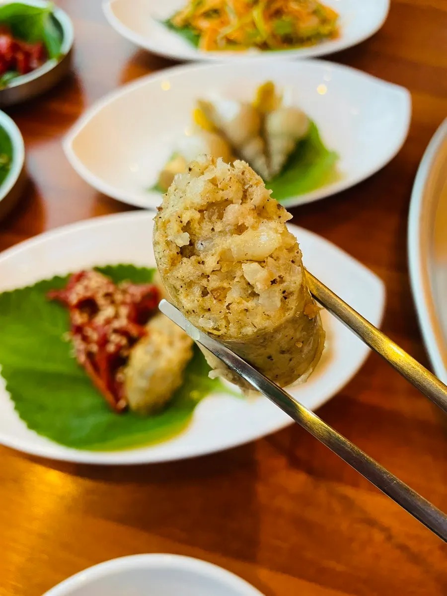 Baeksundae served as part of the drinking set