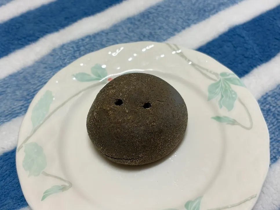 Potato bread microwaved for 20 seconds