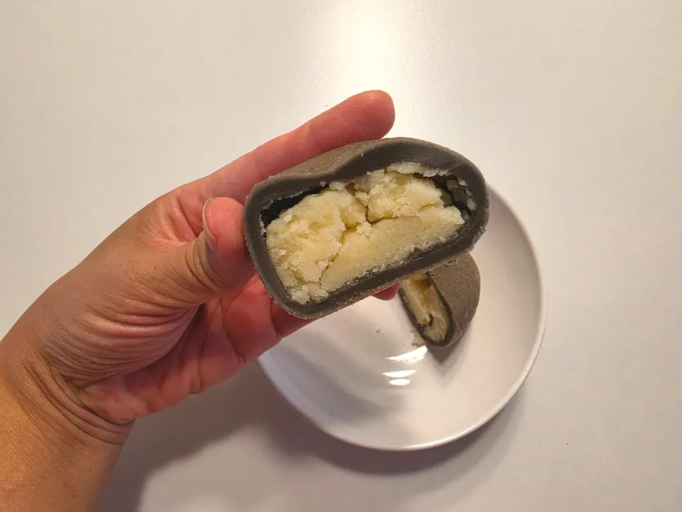 Potato bread packed as a car snack for the baby