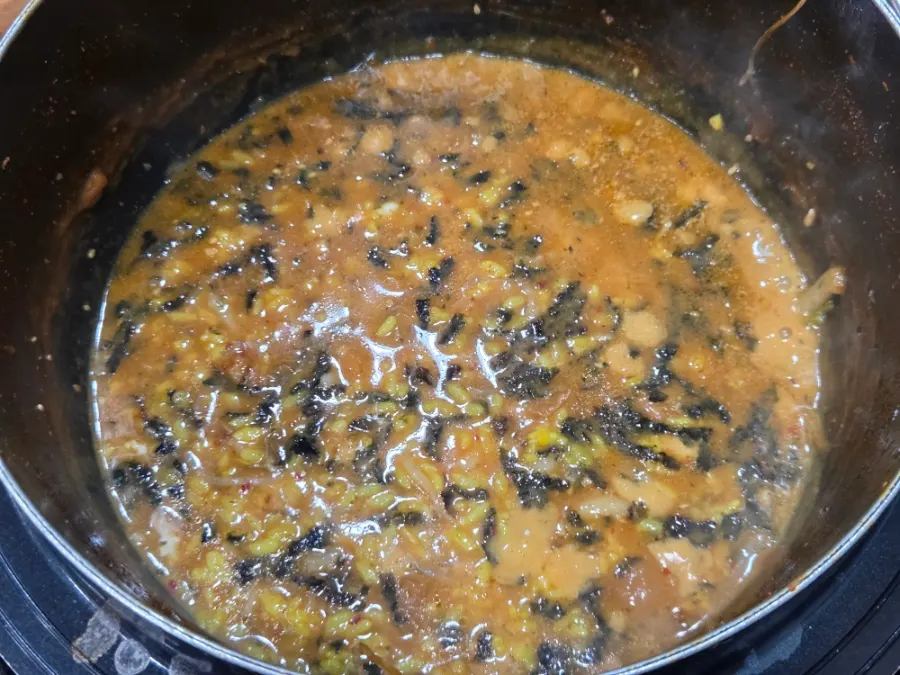 마무리로 끓인 상황 영양죽