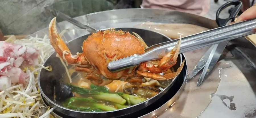 Octopus lightly blanched for eating