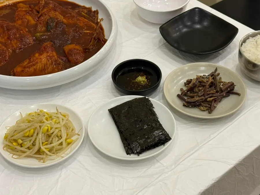 2인 기준 프로가오리찜 소 한 상 차림