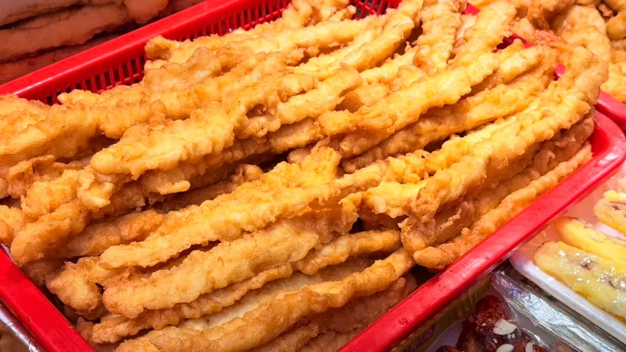 Packed squid sundae and squid tempura