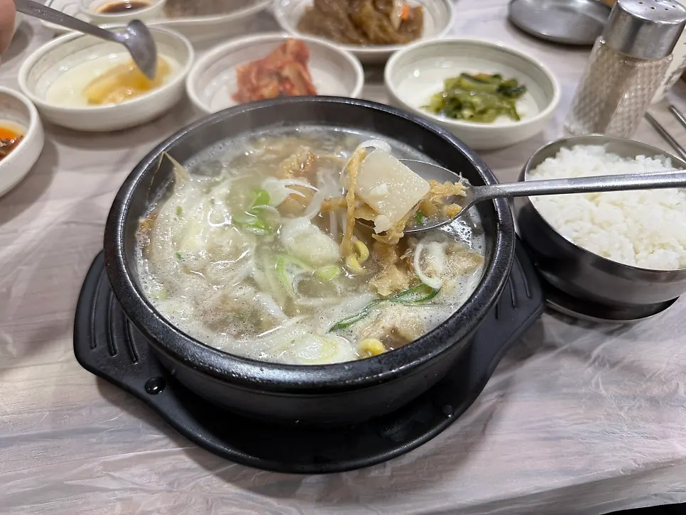 Hwangtae haejangguk in a stone bowl