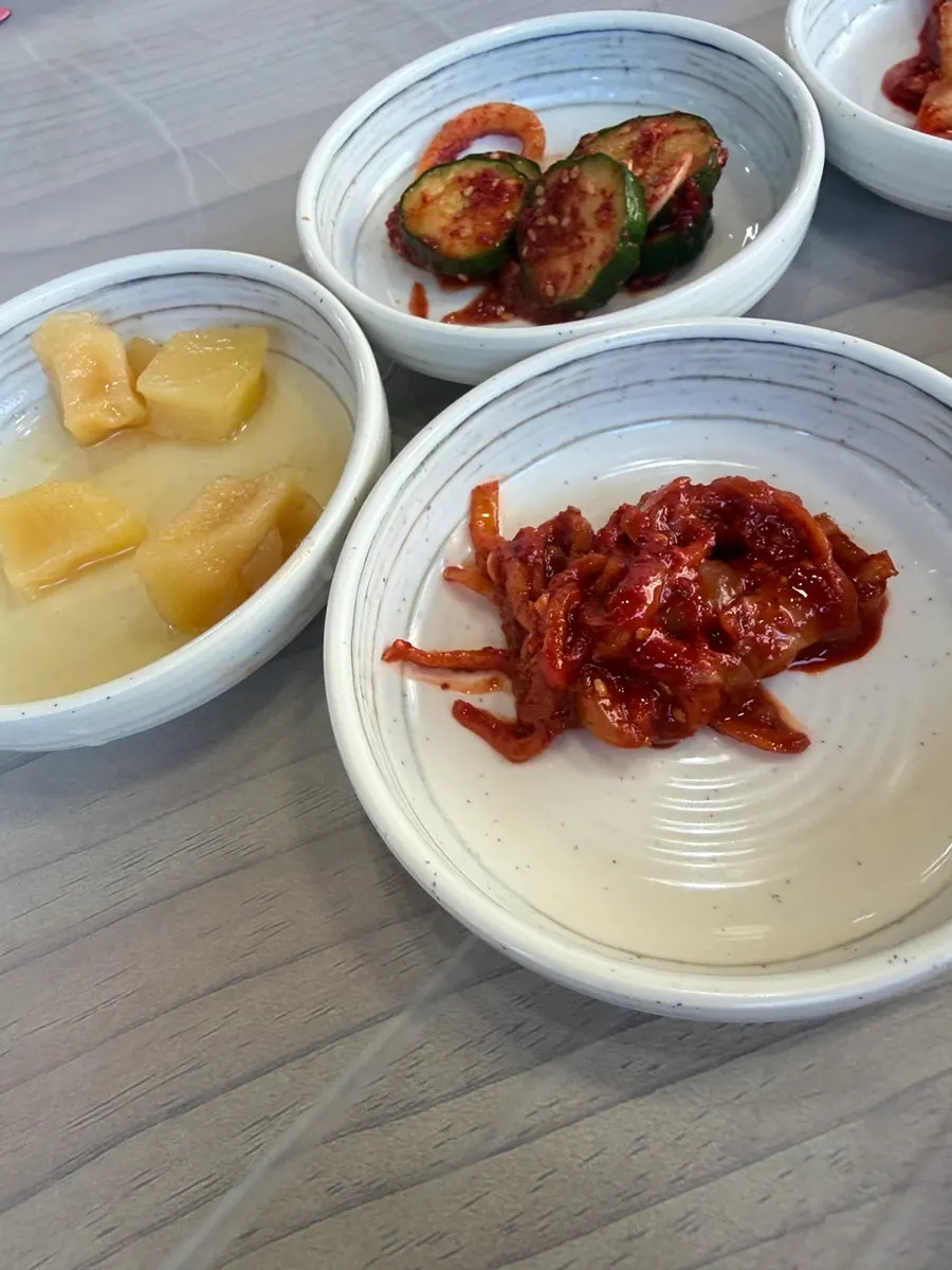 Japchae and buckwheat pancake among the basic banchan