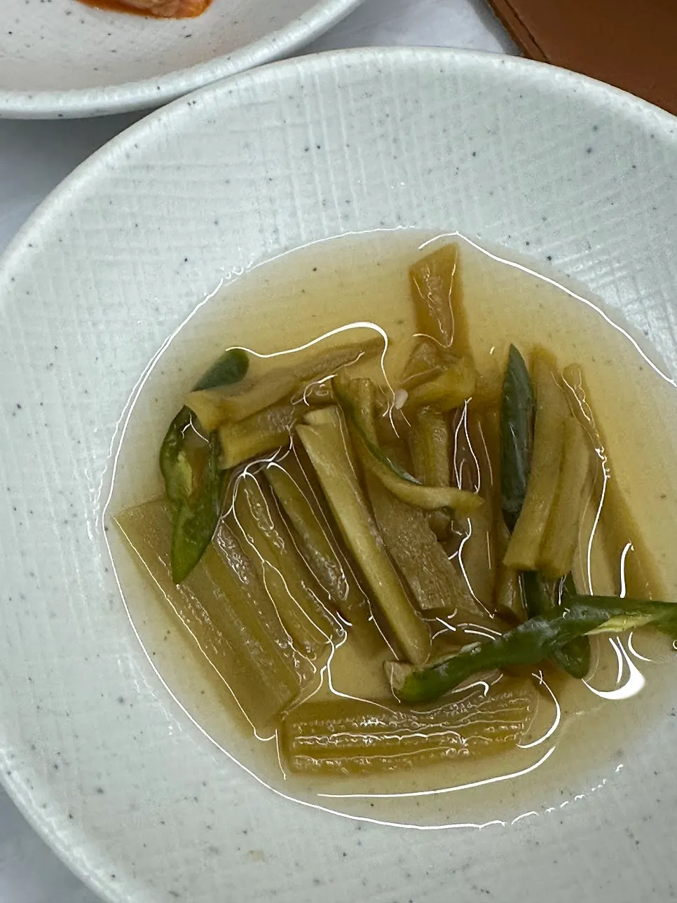 Table set with the ordered sundubu meal