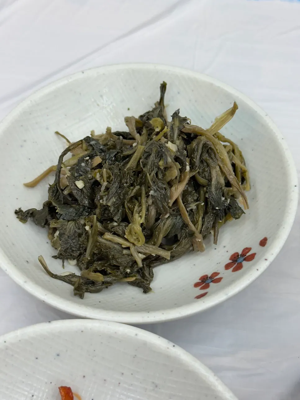 Sundubu meal eaten together with a child