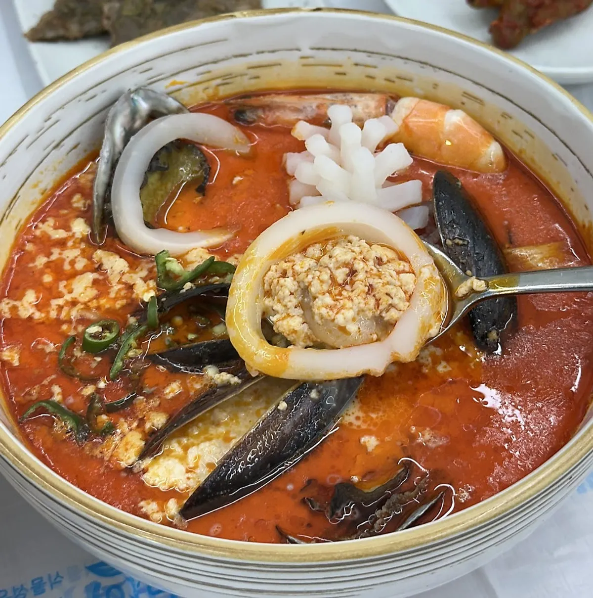 Full view of the sundubu table spread at Yetgoeul Sundubu