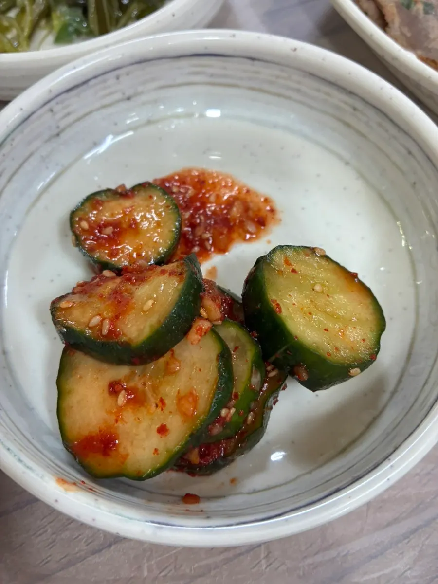 Close-up of the side dishes
