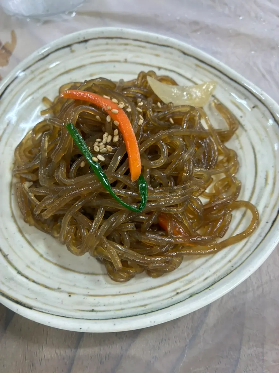 Japchae served as a side dish
