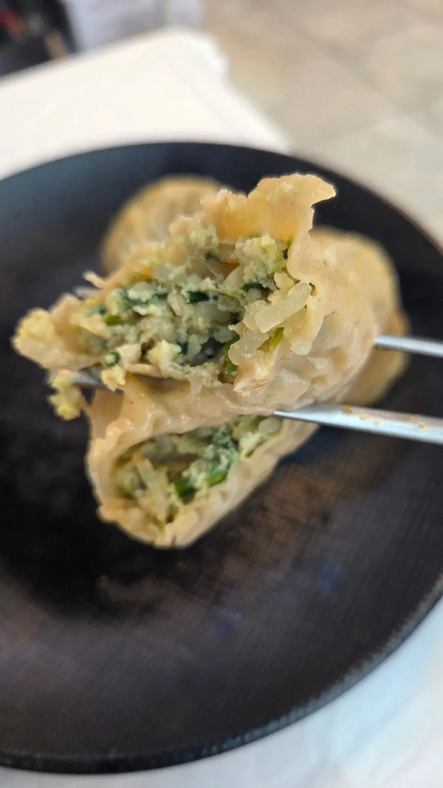 Buckwheat wang-mandu steamed fresh to order