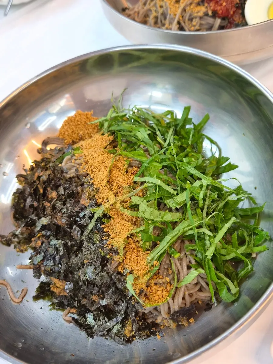 Signature perilla oil makguksu at Sokcho Topgol Makguksu