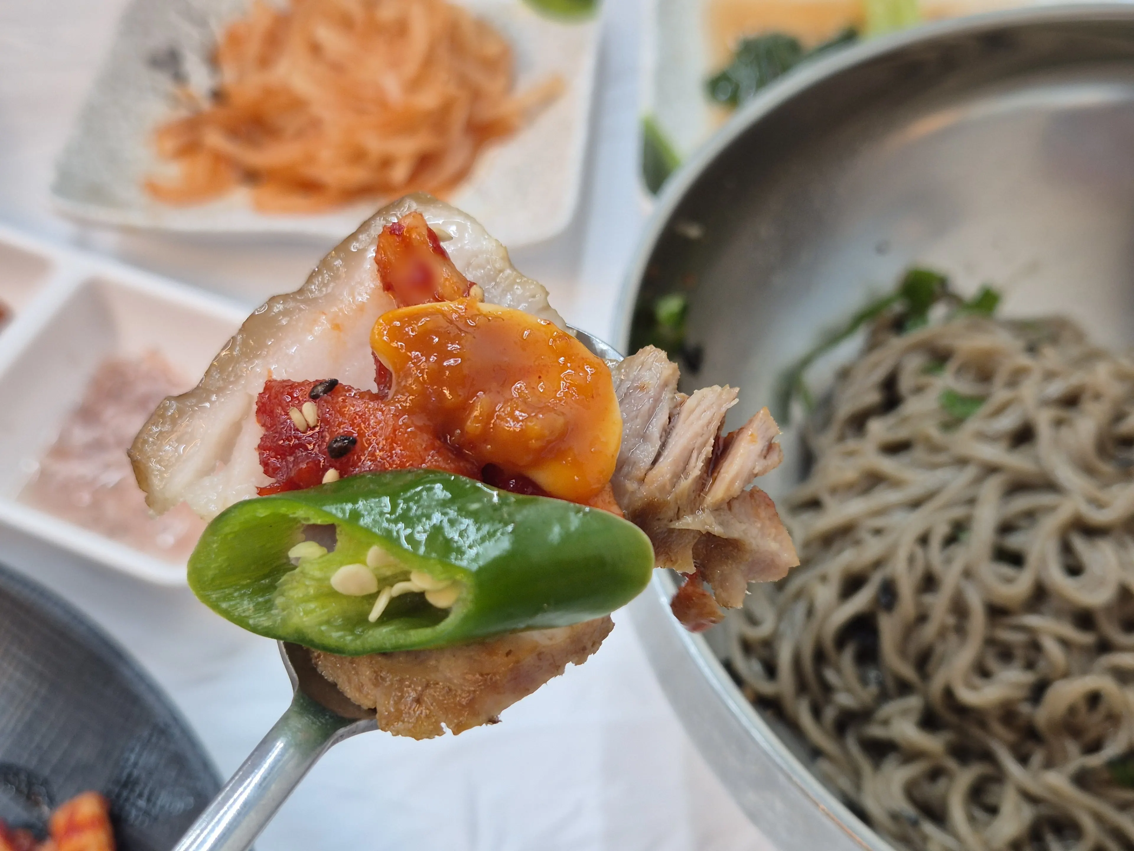 Suyuk paired with pollack salad