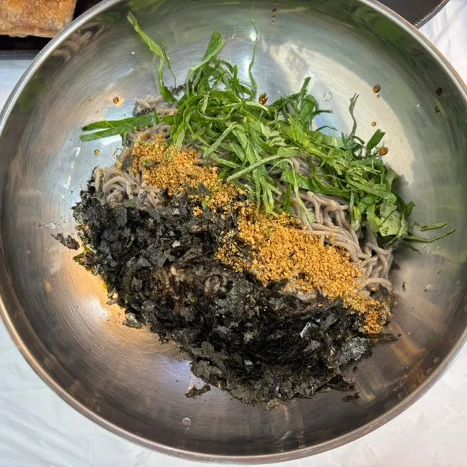 Signature perilla oil buckwheat noodles