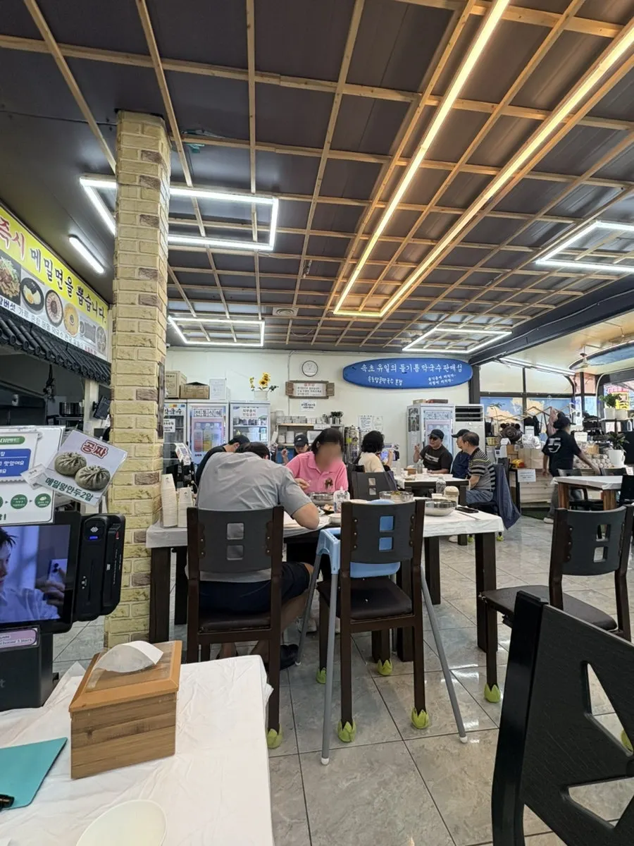 Interior packed with lunchtime customers