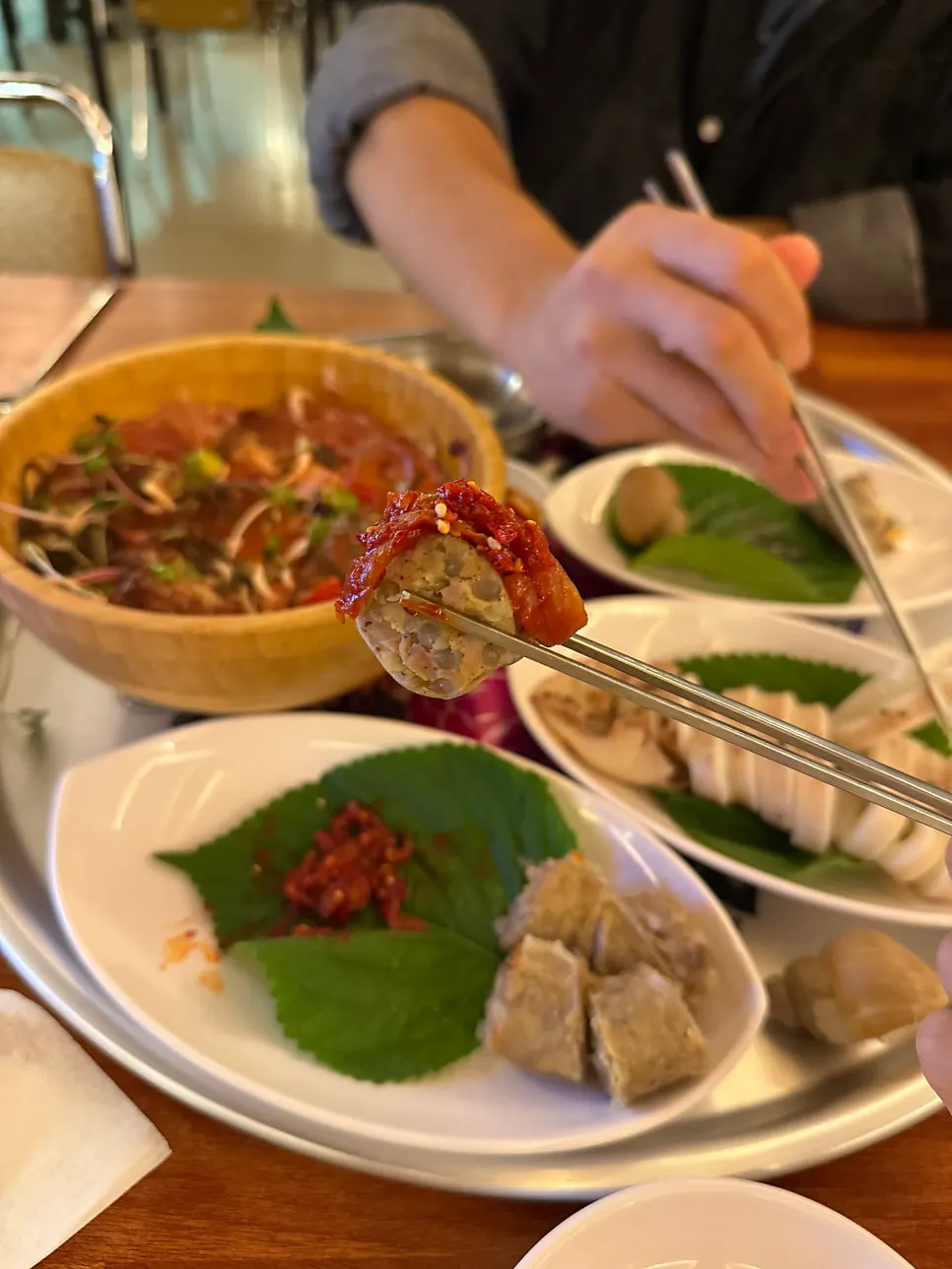 서주방 아바이백순대 안주