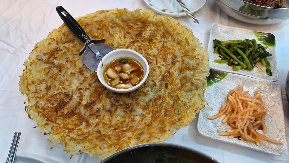 Potato pancake, crispy outside and chewy inside
