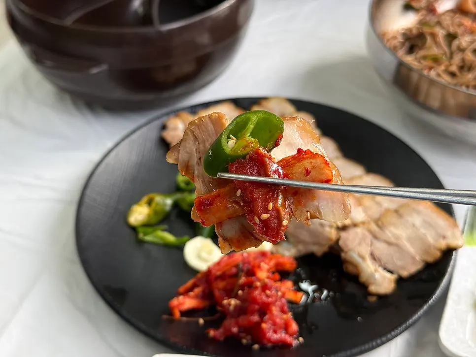A tender piece of boiled pork