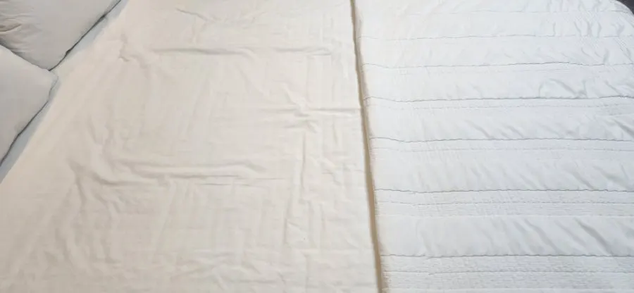Clean bed sheets