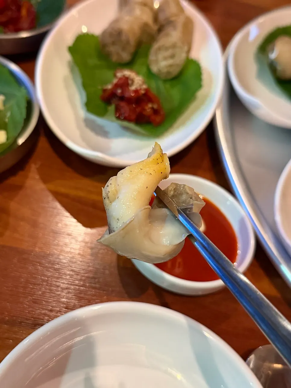Close-up of the bubbling spicy stir-fried octopus