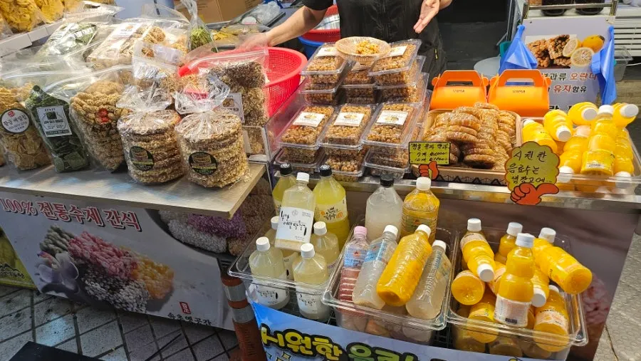Handmade snack shop scented with bellflower-root syrup
