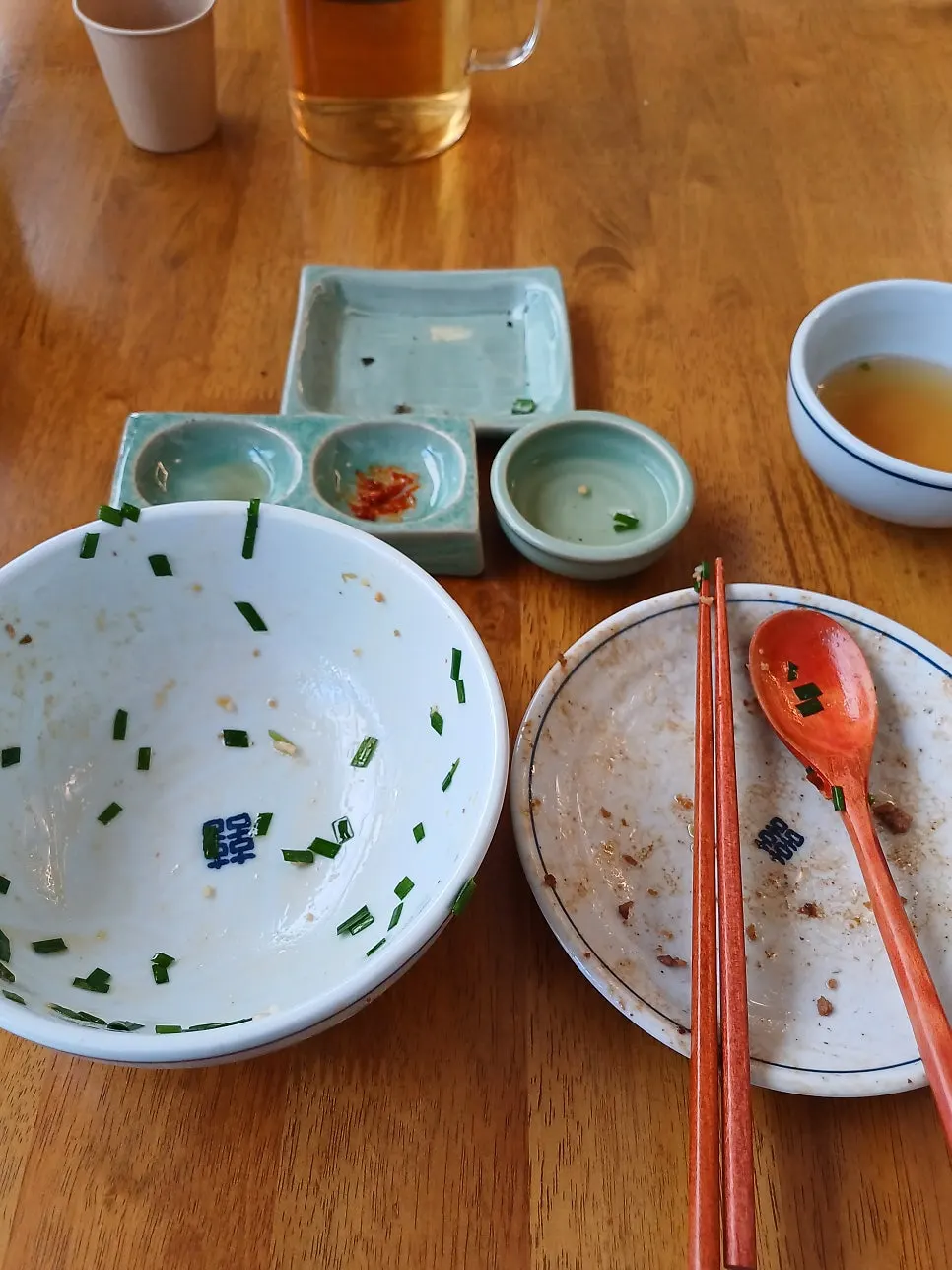 혼자 다 비운 향택 대봉점 그릇