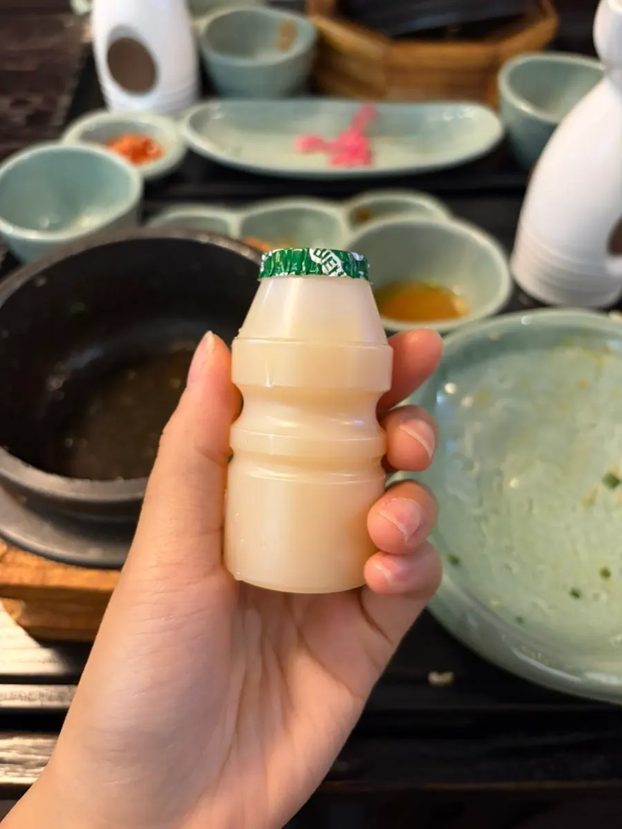 누룽지에 랍스터 새우를 올린 마무리