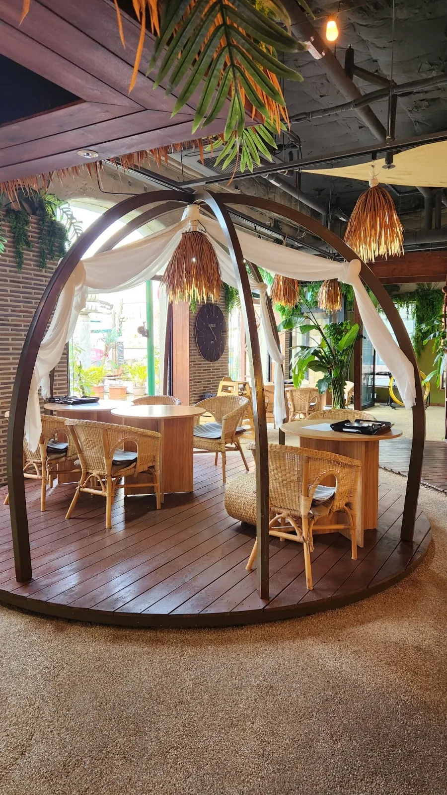 Indoor table layout at Someday Romance