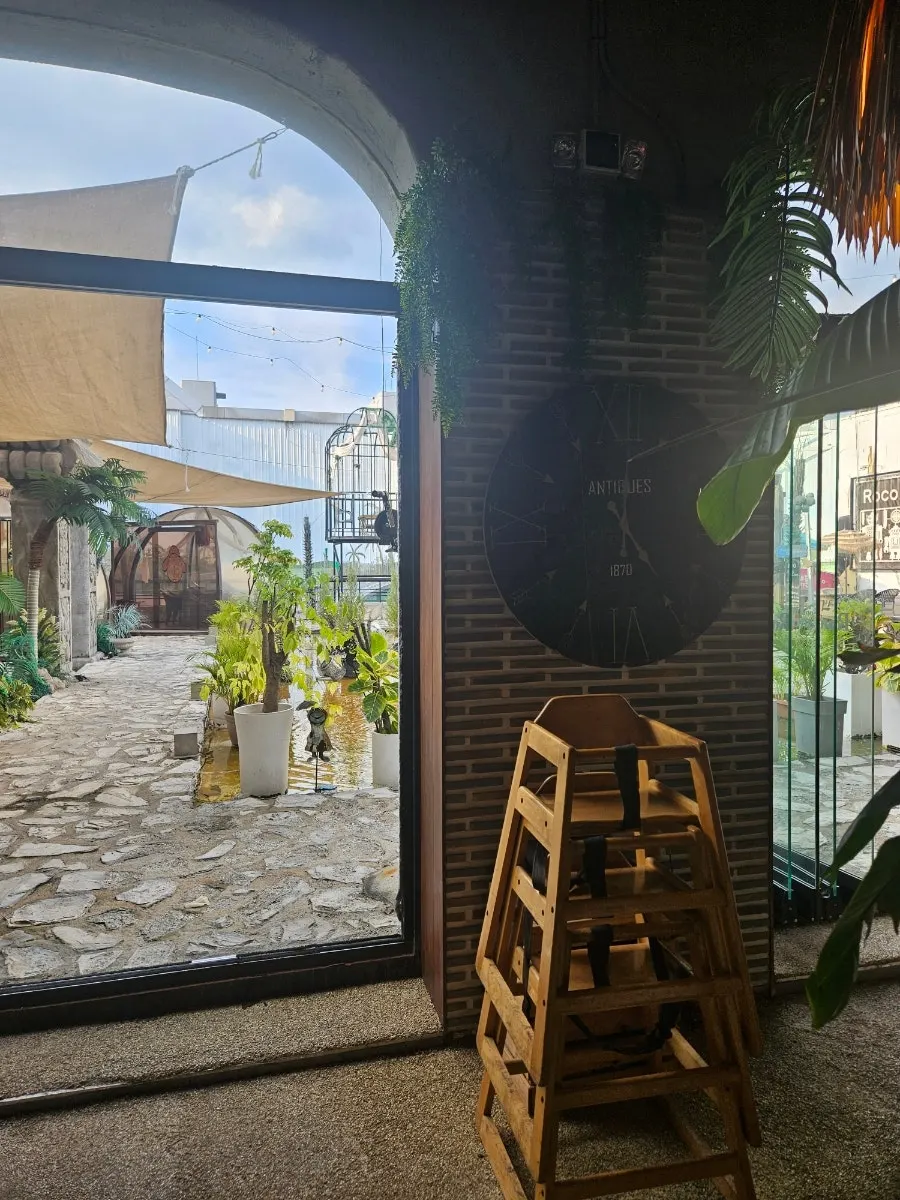 Indoor space divided into private sections