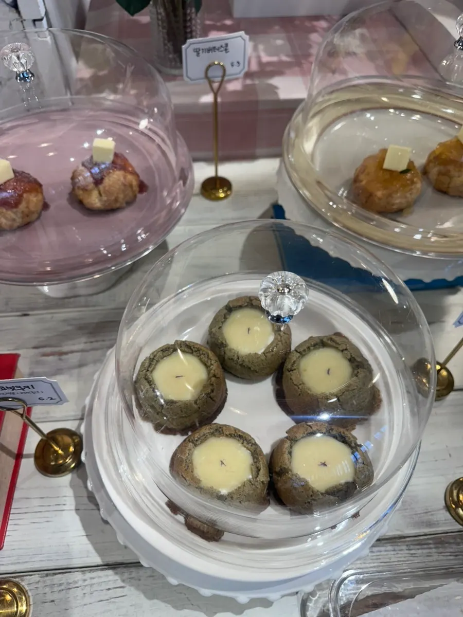 Cake display stand at Something About Coffee