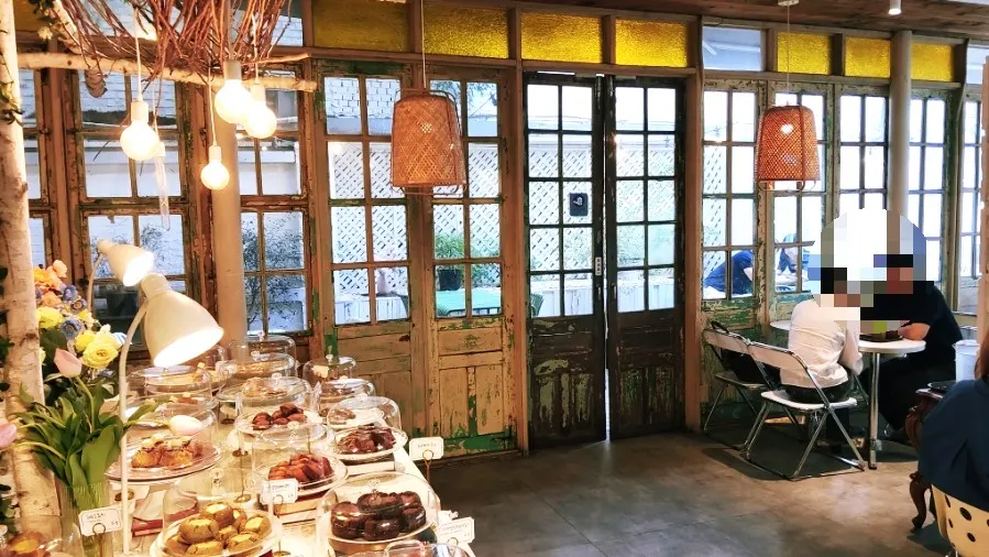 Interior seating at Something About Coffee