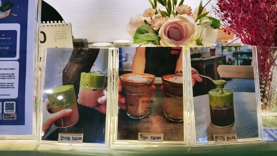 Display case of baked goods