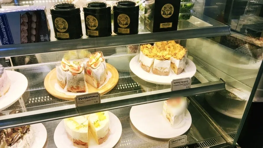 Dessert display at Something About Coffee