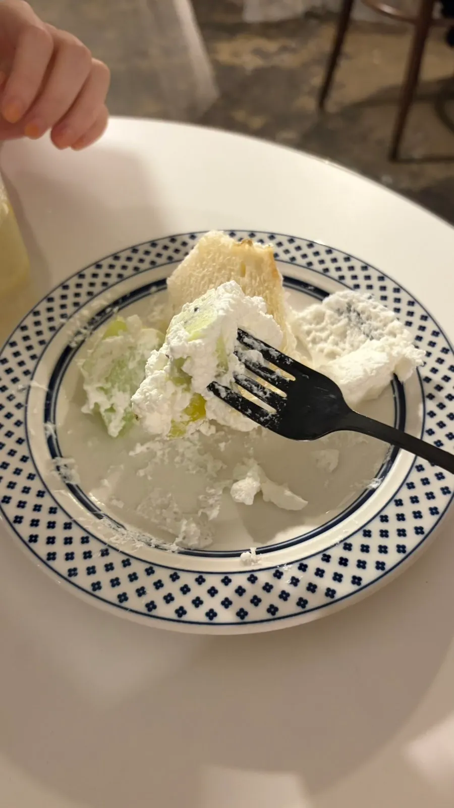 Cross-section of the melon sando packed with cream