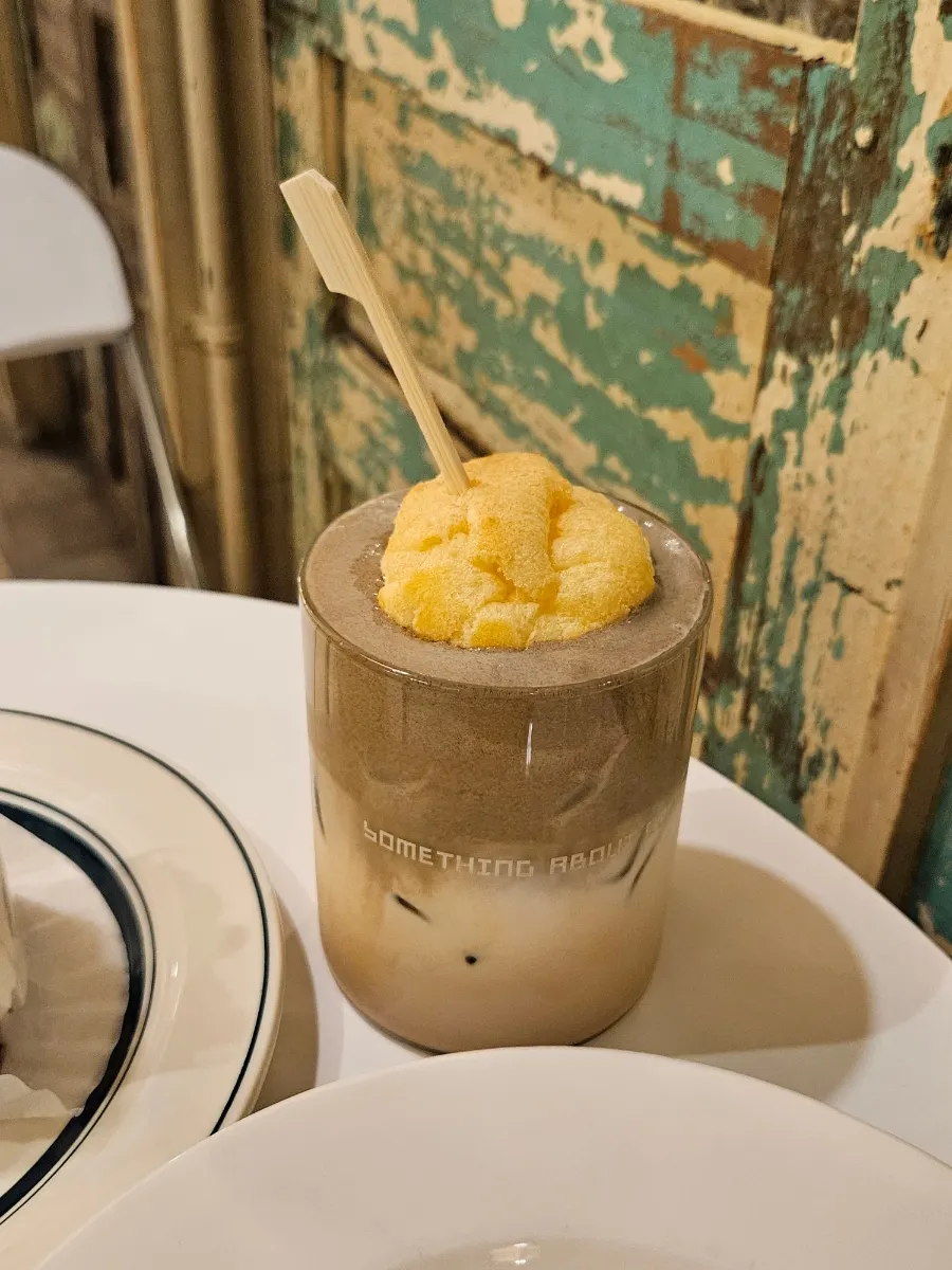 Cross-section of the pineapple cake coconut cookie