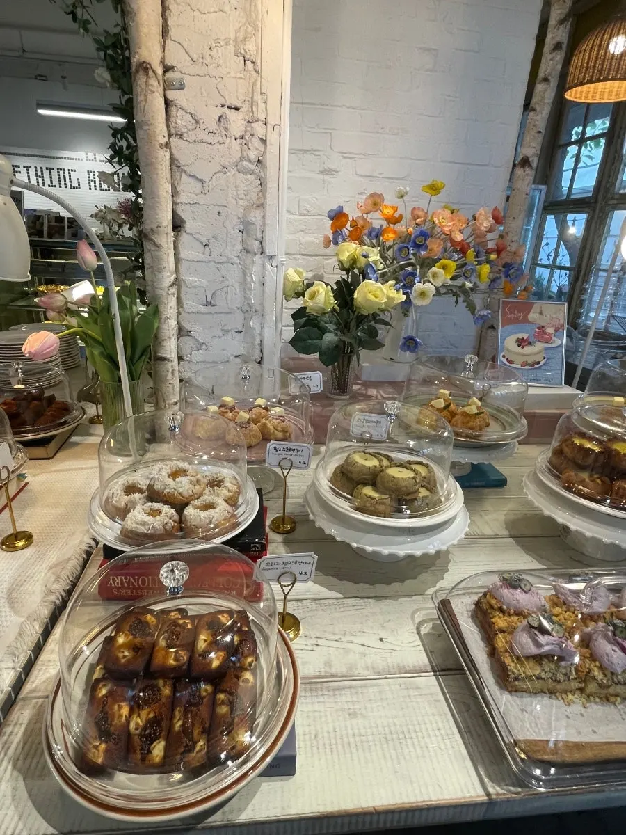 Lineup of crumbles and other baked goods