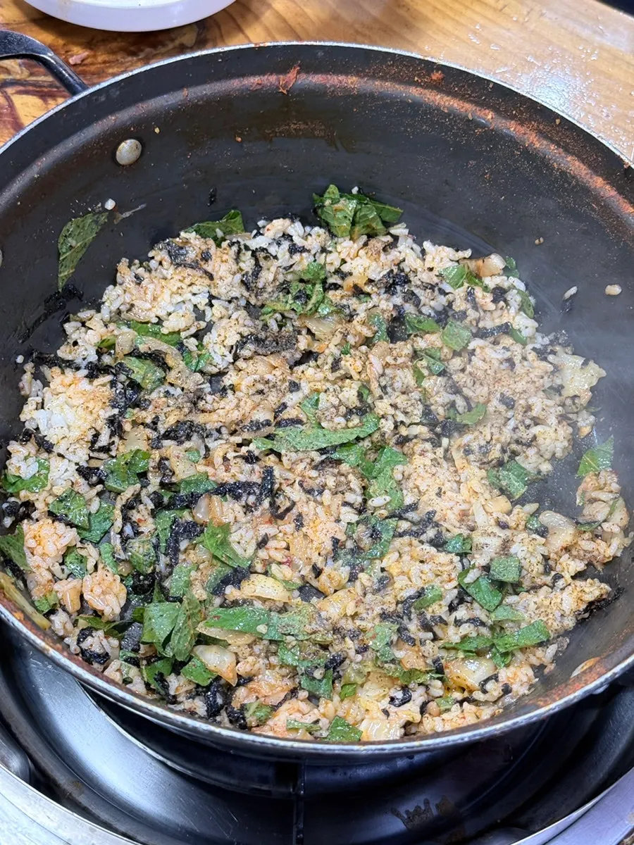 Fried rice ordered to finish the meal