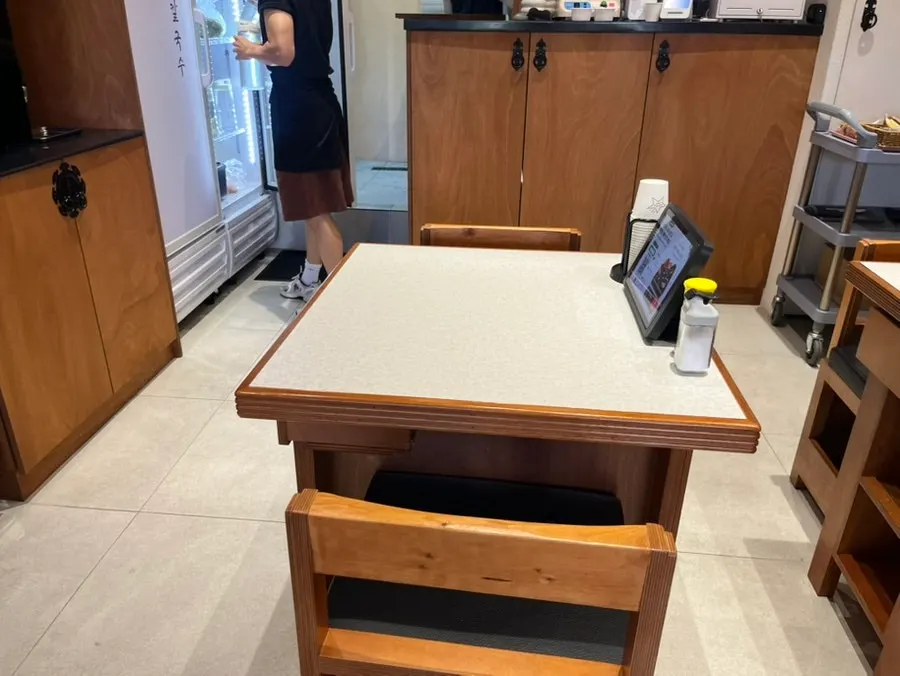 A neatly set table