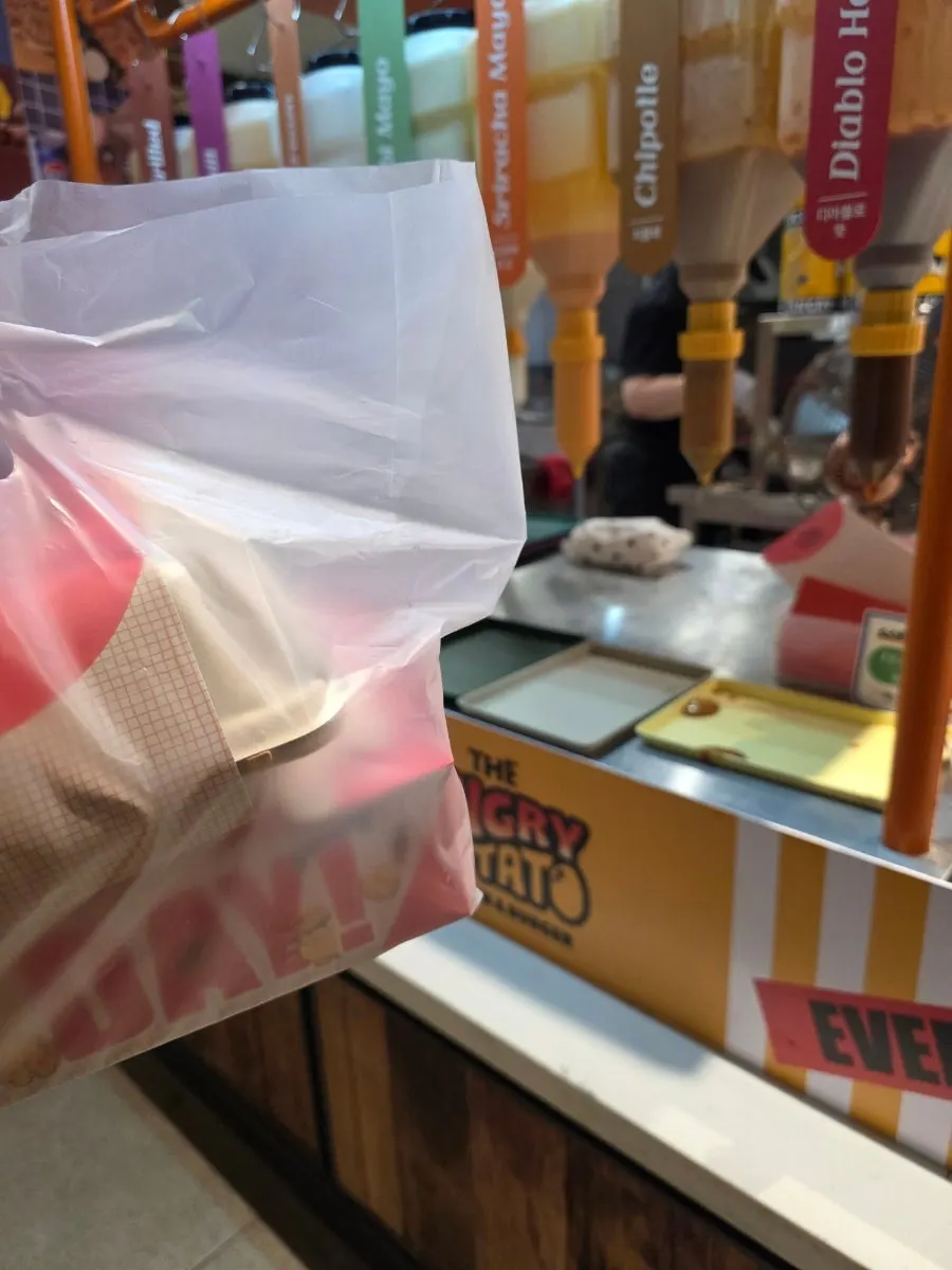 주문 메뉴 셀프 포장 과정