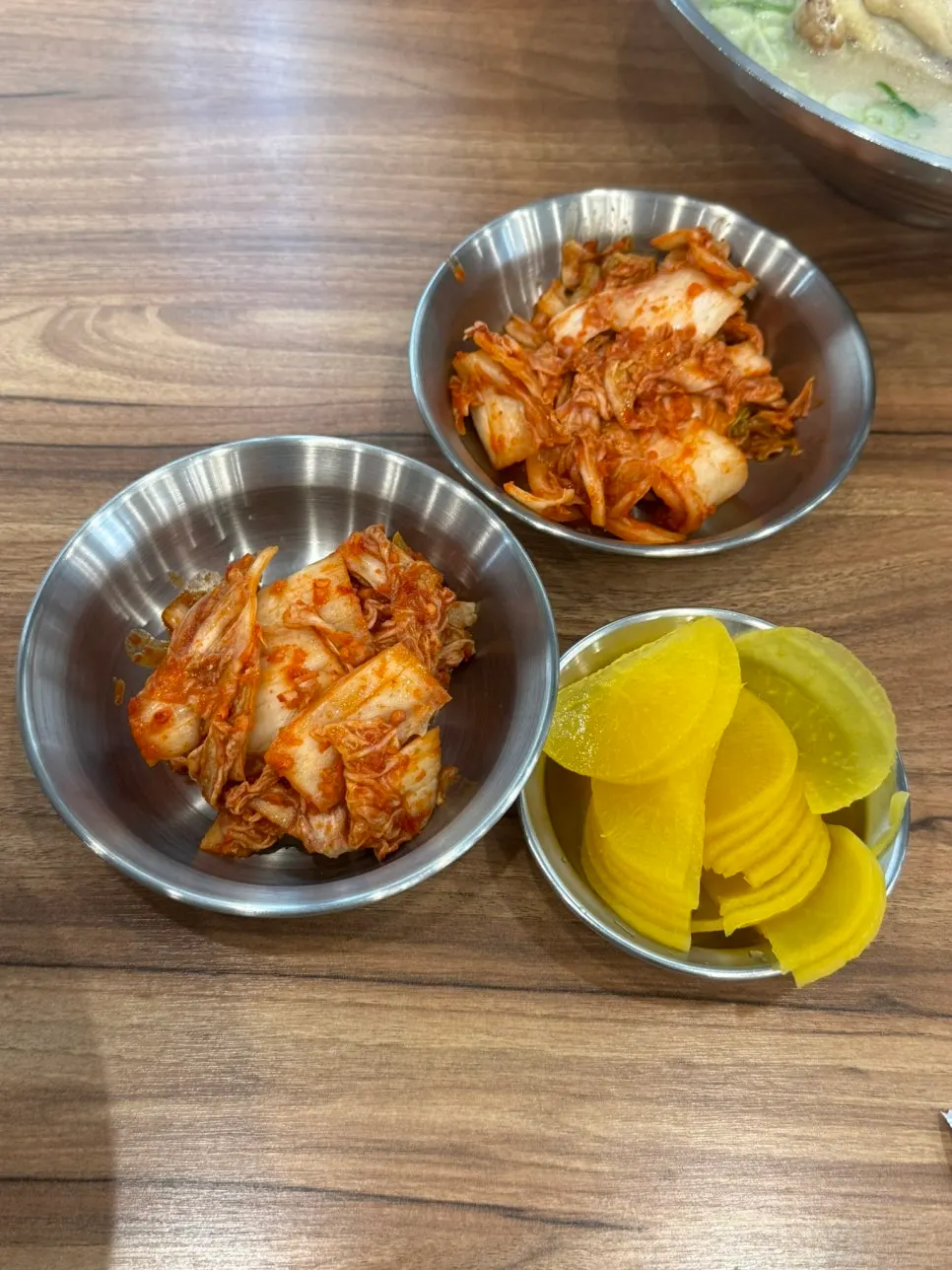Warmed baby food set on the table