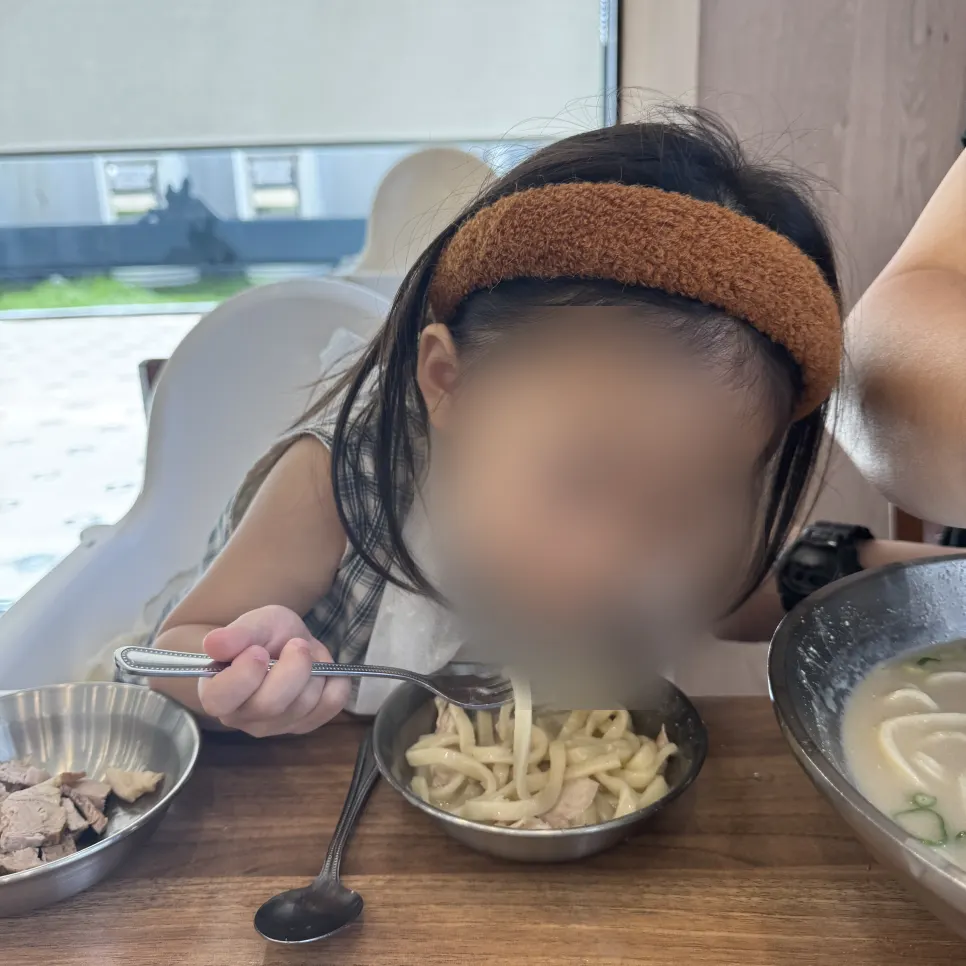 A bowl of dak gomtang easy for kids to eat