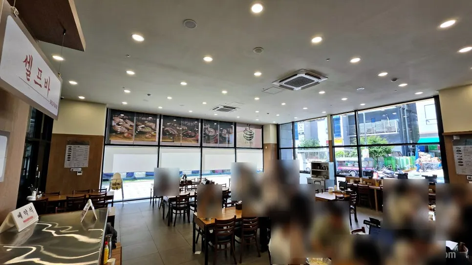 Self-service bar with spicy kimchi