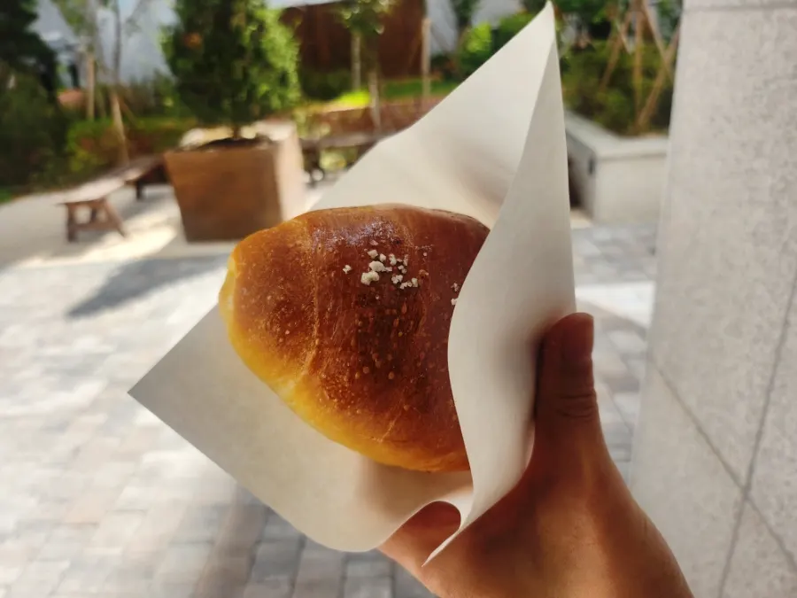 Cozy Bear's salt bread with great buttery flavor