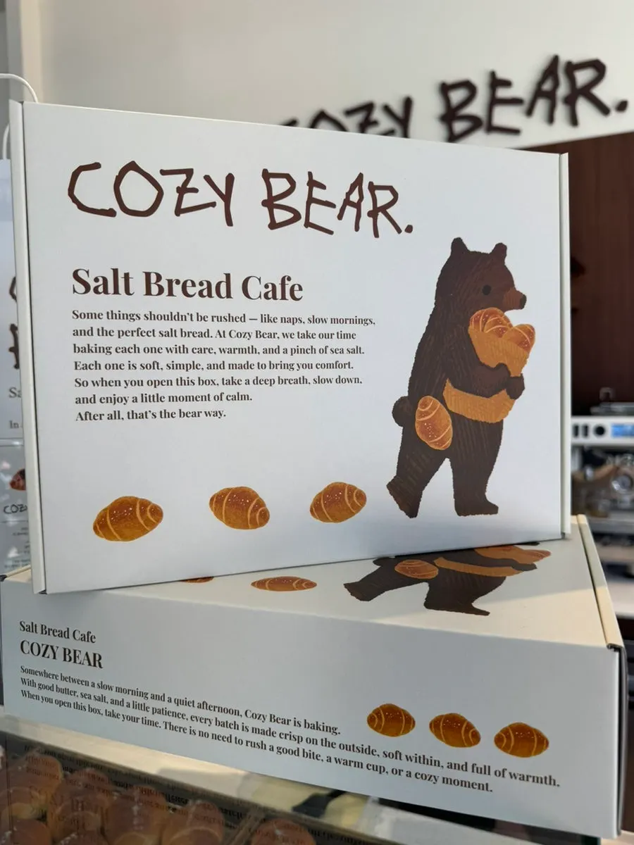 Mentaiko, castella, and ang-butter salt bread on display